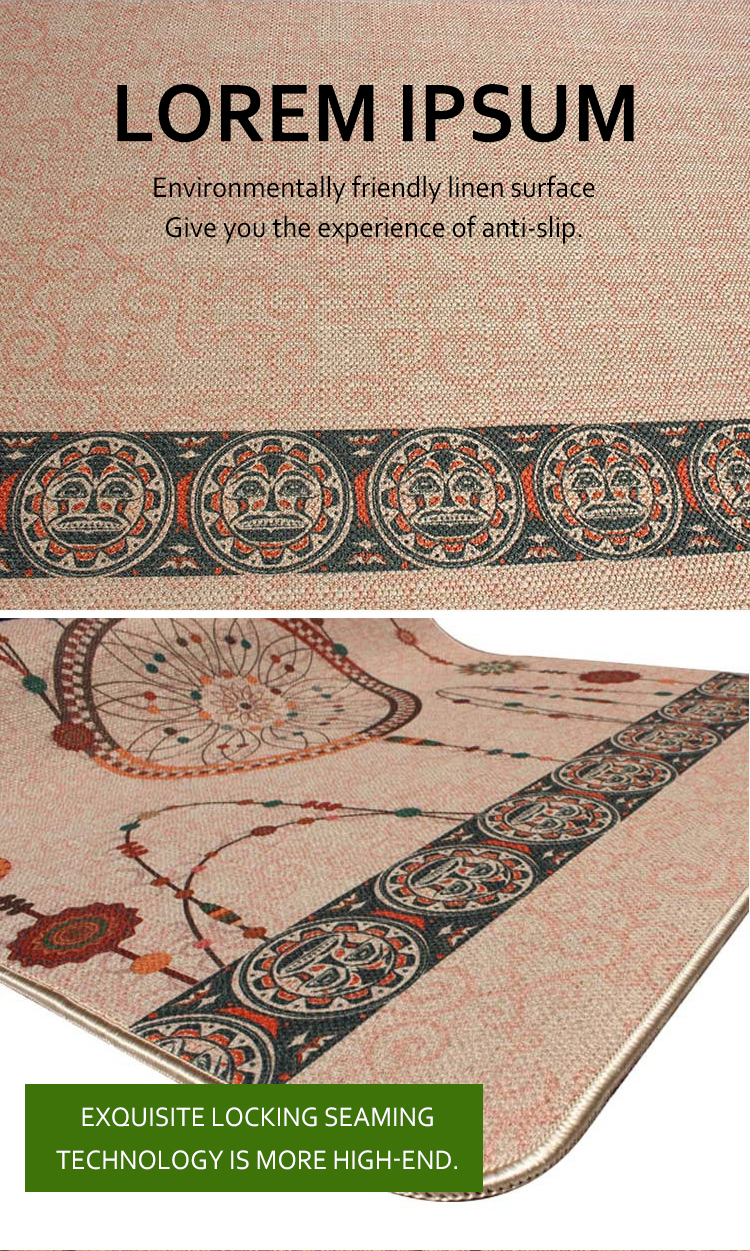 Durable Linen Eco Friendly Flax Rubber Yoga Mat